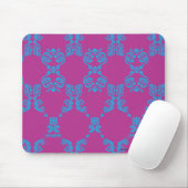 Tapis De Souris Damassé Aqua-Pourpre (Avec souris)