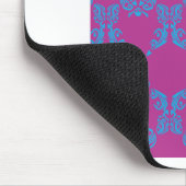 Tapis De Souris Damassé Aqua-Pourpre (Coin)