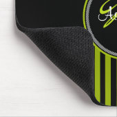 Tapis De Souris Damassé blanche noire verte Mousepad de rayure de (Coin)