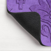 Tapis De Souris DAMASSÉ D'AMOROSO : PARCHEMIN ÂGÉ dans le POURPRE (Coin)