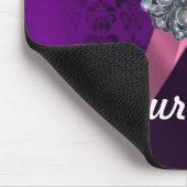 Tapis De Souris Damassé et cristal pourpres (Coin)