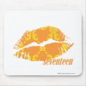 Tapis De Souris Damassé jaune-orange (Devant)