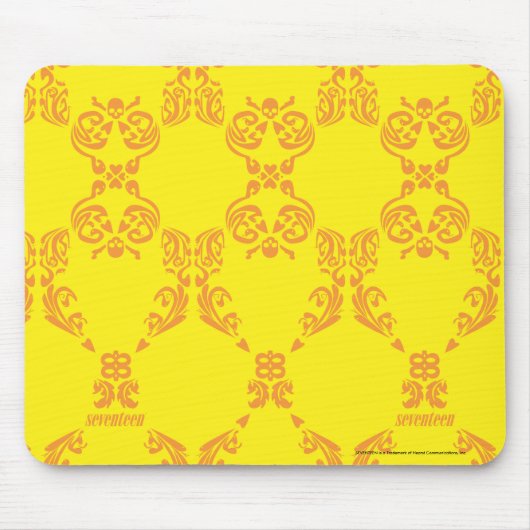 Tapis De Souris Damassé jaune-orange (Devant)