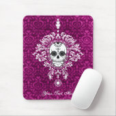 Tapis De Souris Damassé morte - crâne fait sur commande Mousepad (Avec souris)