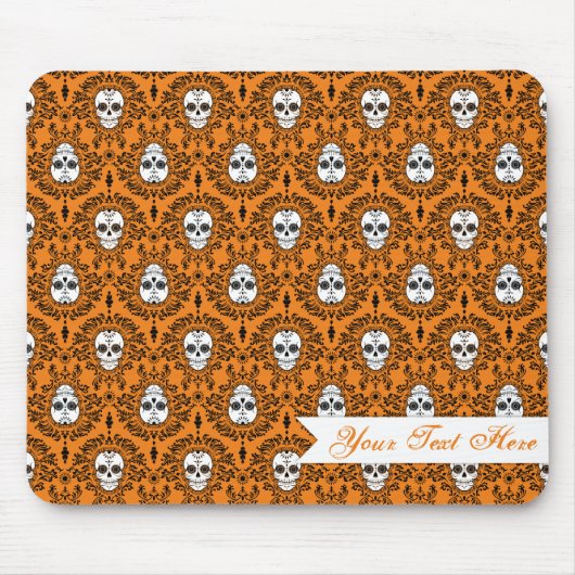 Tapis De Souris Damassé morte - crâne fait sur commande Mousepad (Devant)