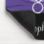 Tapis De Souris Damassé pourpre, blanche, et noire Mousepad (Coin)