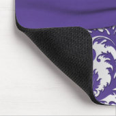 Tapis De Souris Damassé pourpre et argentée Mousepad (Coin)