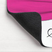 Tapis De Souris Damassé rose, blanche, et noire Mousepad (Coin)