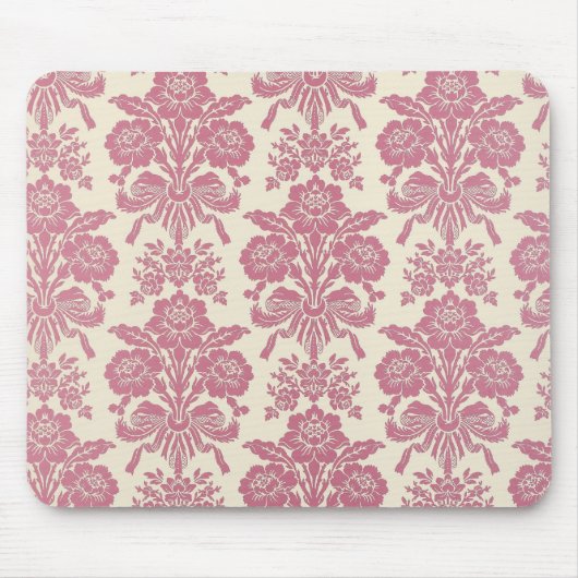 Tapis De Souris Damassé rose Girly (Devant)