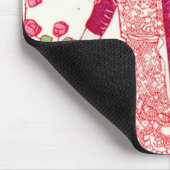 Tapis De Souris Dame Art déco branchée dans un jardin Rose (Coin)