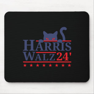 Tapis De Souris Dame de chat pour Kamala Harris Tim WAlzheimer 202