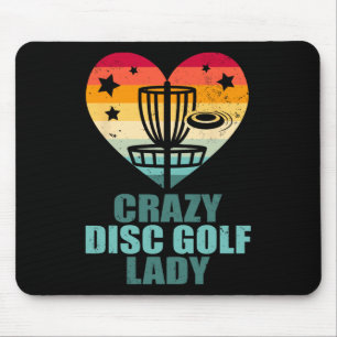 Tapis De Souris Dame de golf fou Vintage Retro Heart Drôle Dis