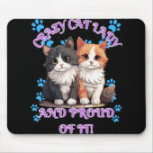 Tapis De Souris Dame du Crazy Cat (Devant)
