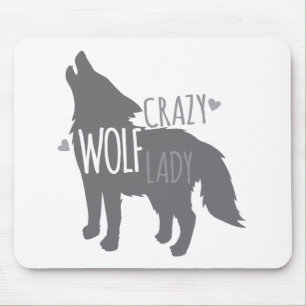 Tapis De Souris dame folle de loup