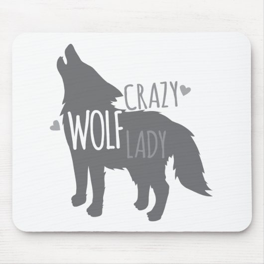 Tapis De Souris dame folle de loup (Devant)