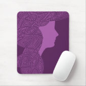 Tapis De Souris Dame violette Mousepad (Avec souris)