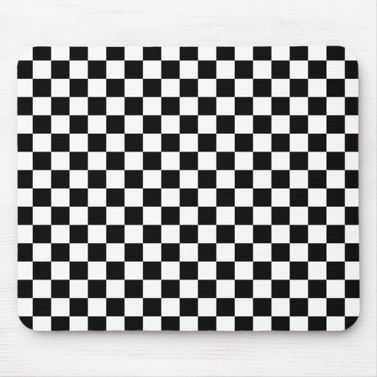 Tapis De Souris Damier noir et blanc (Devant)