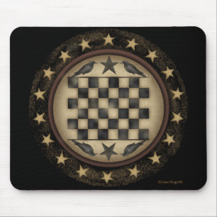 Tapis De Souris Damier primitif Mousepad de corneille