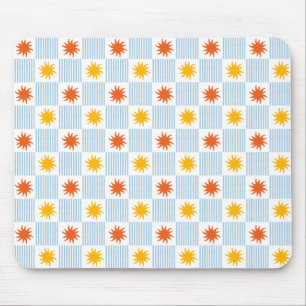 Tapis de souris damier rayé en soleil