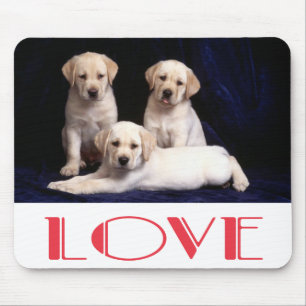 Tapis de souris d'amour de chiot Retriever Labrado