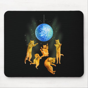 Tapis De Souris Dancing Chats Disco Ball Kitten Kitty Lover Party