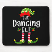 Tapis De Souris Dancing Christmas Elf Matching Pajama X-mas Party  (Devant)