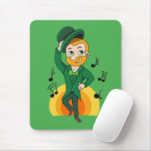 Tapis De Souris Dancing leprechaun, dessin animé de la Saint Patri (Avec souris)