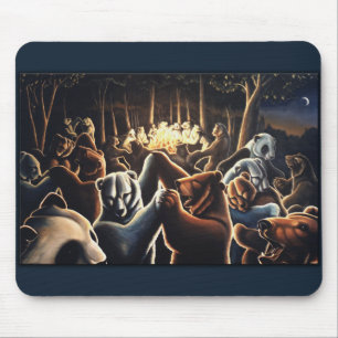 Tapis De Souris Dancing Ours Art Mousepad Faune Art Mousepad