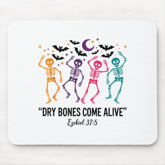 Tapis De Souris Dancing Skeleton Dry Bones Come Alive Christian Ha (Devant)