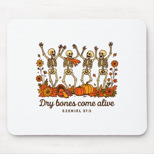 Tapis De Souris Dancing Skeleton Dry Bones Come Alive Christian Ha (Devant)