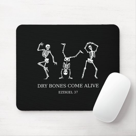 Tapis De Souris Dancing Skeleton Dry Bones Come Alive Christian Ha (Avec souris)