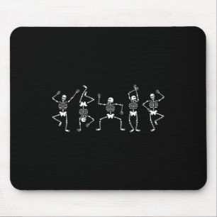 Tapis De Souris Dancing Skeletons Amusants Halloween Citrouille Sp