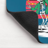 Tapis De Souris Dancing Skeletons With Santa Hats Christmas Lights (Coin)