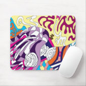Tapis De Souris "Dancing Sky Reaching Hill" Art Abstrait (Avec souris)