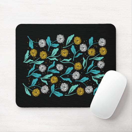 Tapis De Souris Dandelion de printemps Fleurs et design Feuille (Avec souris)