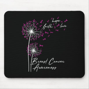 Tapis De Souris Dandelion Faith Hope Love Cancer du sein Sensibili