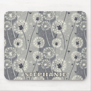 Tapis De Souris Dandelion monochrome moderne