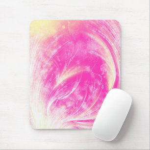 Tapis De Souris Dandelions roses Abstraits et lucioles
