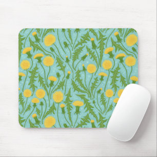 Tapis De Souris Dandelions, vert, jaune et bleu
