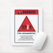 Tapis De Souris Danger ! Excentrique (Avec souris)