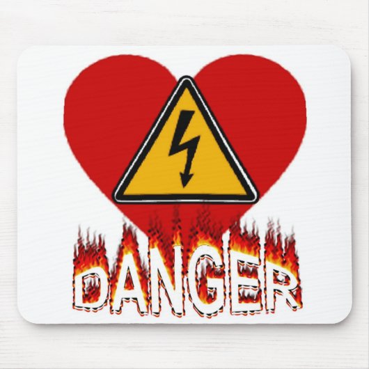 Tapis De Souris Danger Love Mousepad (Devant)