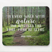 Tapis De Souris Promenade Avec La Nature Foret Citation Zazzle Be