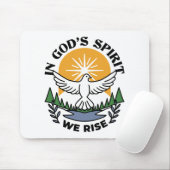 Tapis De Souris Dans l’Esprit de Dieu, nous nous élevons - Foi et (Avec souris)