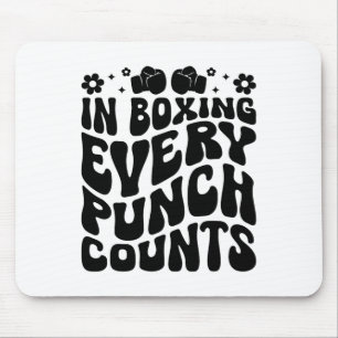 Tapis De Souris Dans la boxe chaque coup compte Boxeur Sports Athl