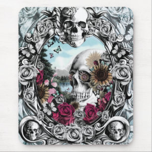 Tapis De Souris Dans le crâne de paysage de miroir
