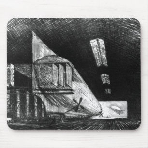 Tapis De Souris Dans le Zeppelin Shed, Leipzig - Joseph Pennell