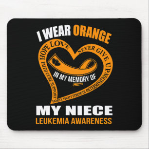 Tapis De Souris Dans ma mémoire de ma nièce LEUKEMIA SENSIBILISATI