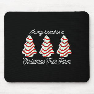 Tapis De Souris Dans mon cœur est une ferme d'arbres de Noël, Noël