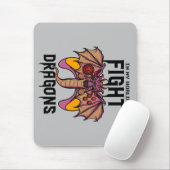 Tapis De Souris Dans Mon Monde, Je Lutte Contre Les Dragons (Avec souris)