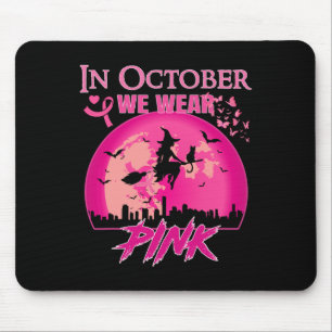 Tapis De Souris Dans October We Wear Pink Ribbon Witch Halloween B